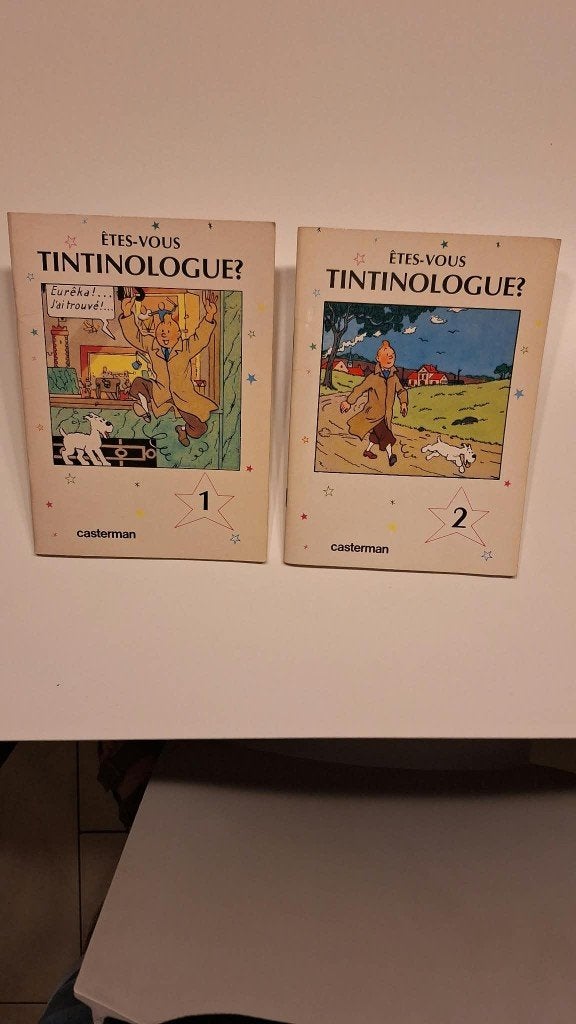 Êtes-vous Tintinologue 1 & 2 - cachet de l'expo Tout Hergé, Livres, Enlèvement, Comme neuf