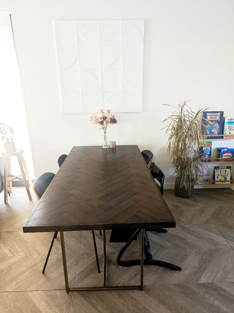 Eettafel, Ophalen, 50 tot 100 cm, Zo goed als nieuw, 150 tot 200 cm
