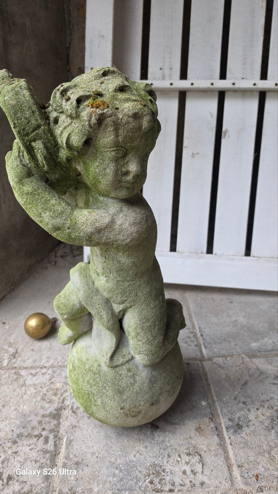 statue de jardin très belle, juste propre, Jardin & Terrasse, Enlèvement ou Envoi, Comme neuf, Béton, Homme