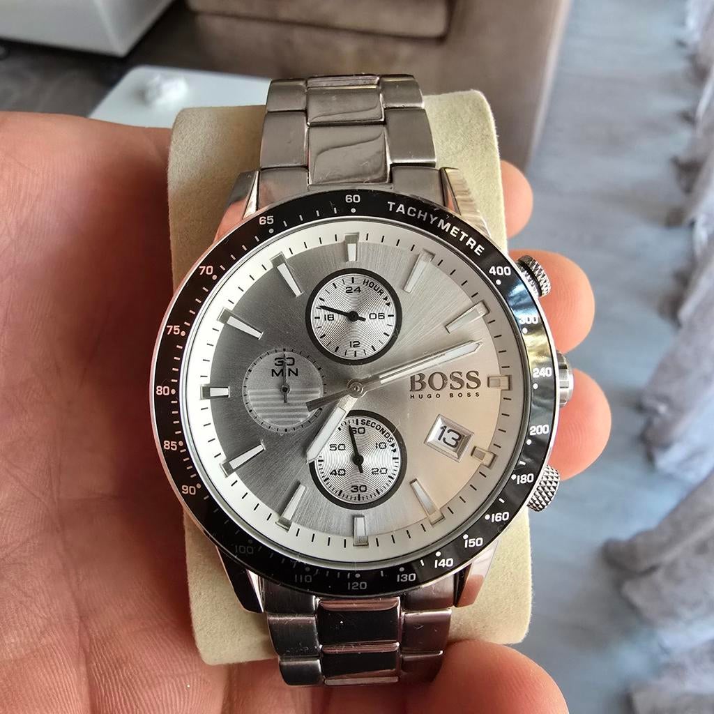 Montre Hugo Boss originale, Bijoux, Sacs & Beauté, Montres | Hommes, Montre-bracelet, Autres marques, Enlèvement ou Envoi, Acier