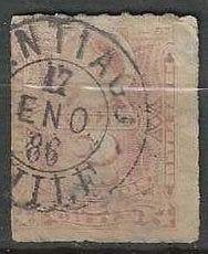 Chili 1877 - Yvert 17 - Christoffel Colombus - 2 c. (ST), Verzenden, Gestempeld