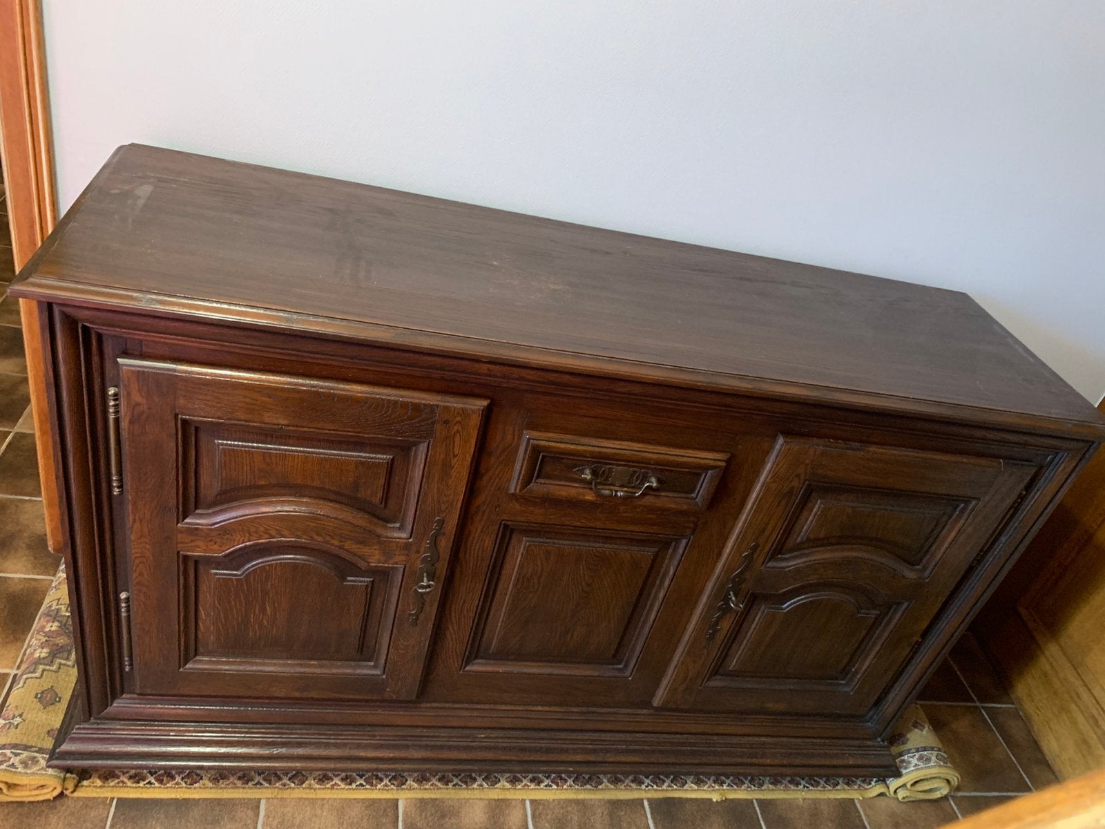 Buffet/barkast in eik., Ophalen, Gebruikt, 200 cm of meer, Klassiek