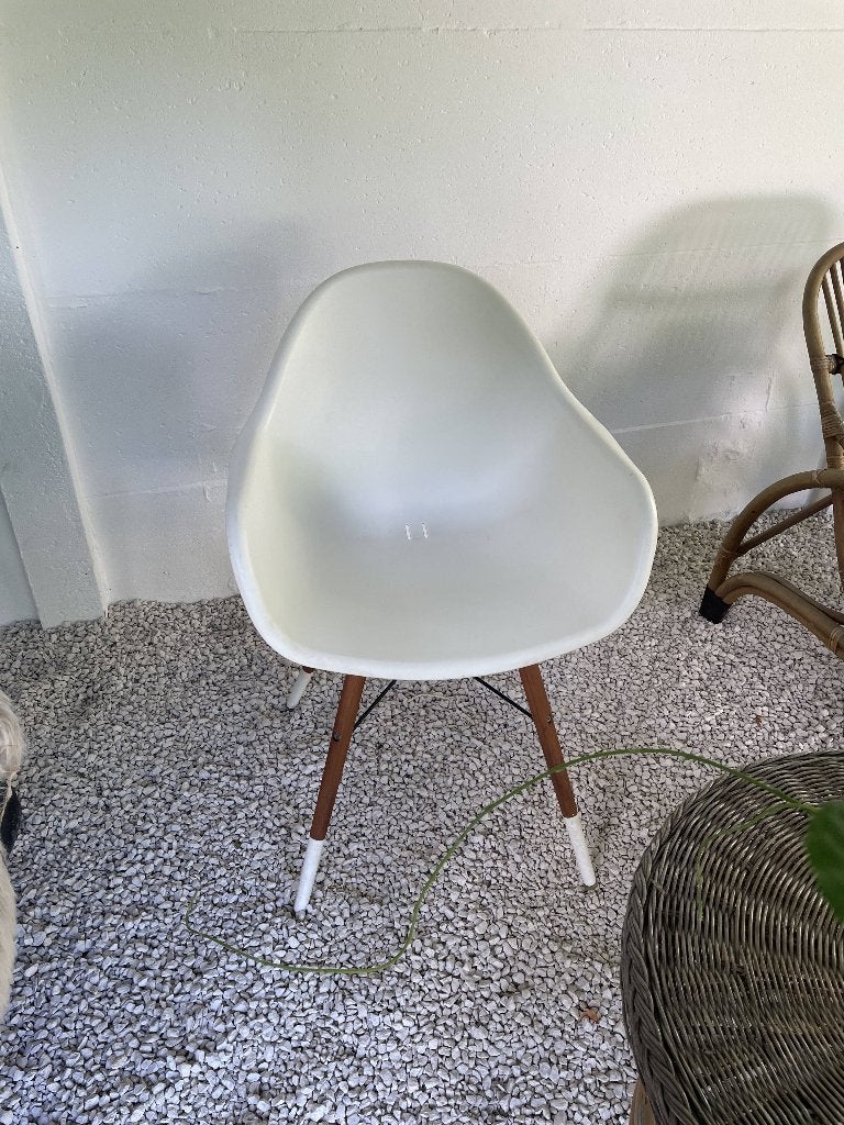 Set van 4 witte kuipstoelen, 30 voor 4 stoelen, Huis en Inrichting, Stoelen, Ophalen, Kunststof, Wit, Vier