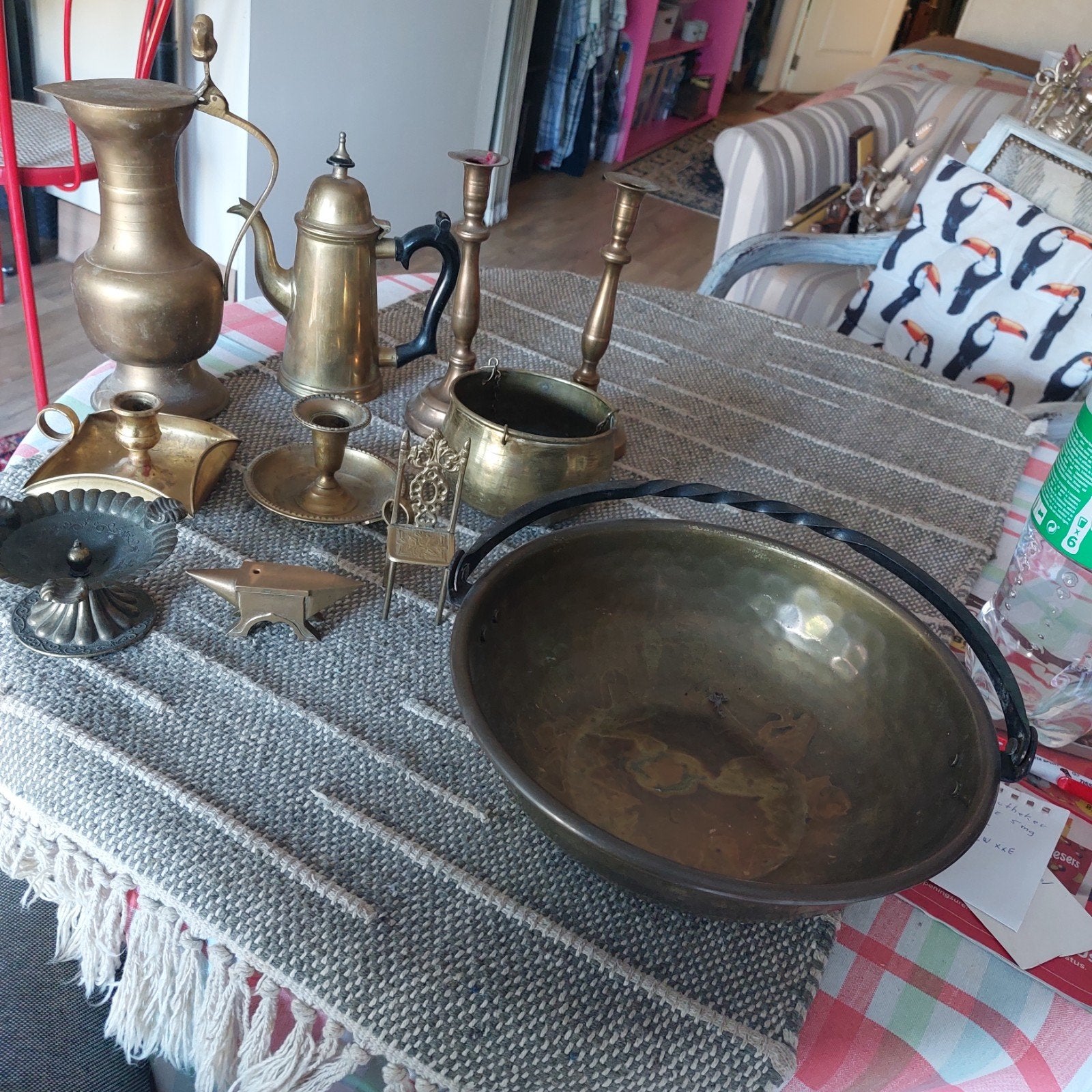 lot koperen voorwerpen, Antiek en Kunst, Ophalen