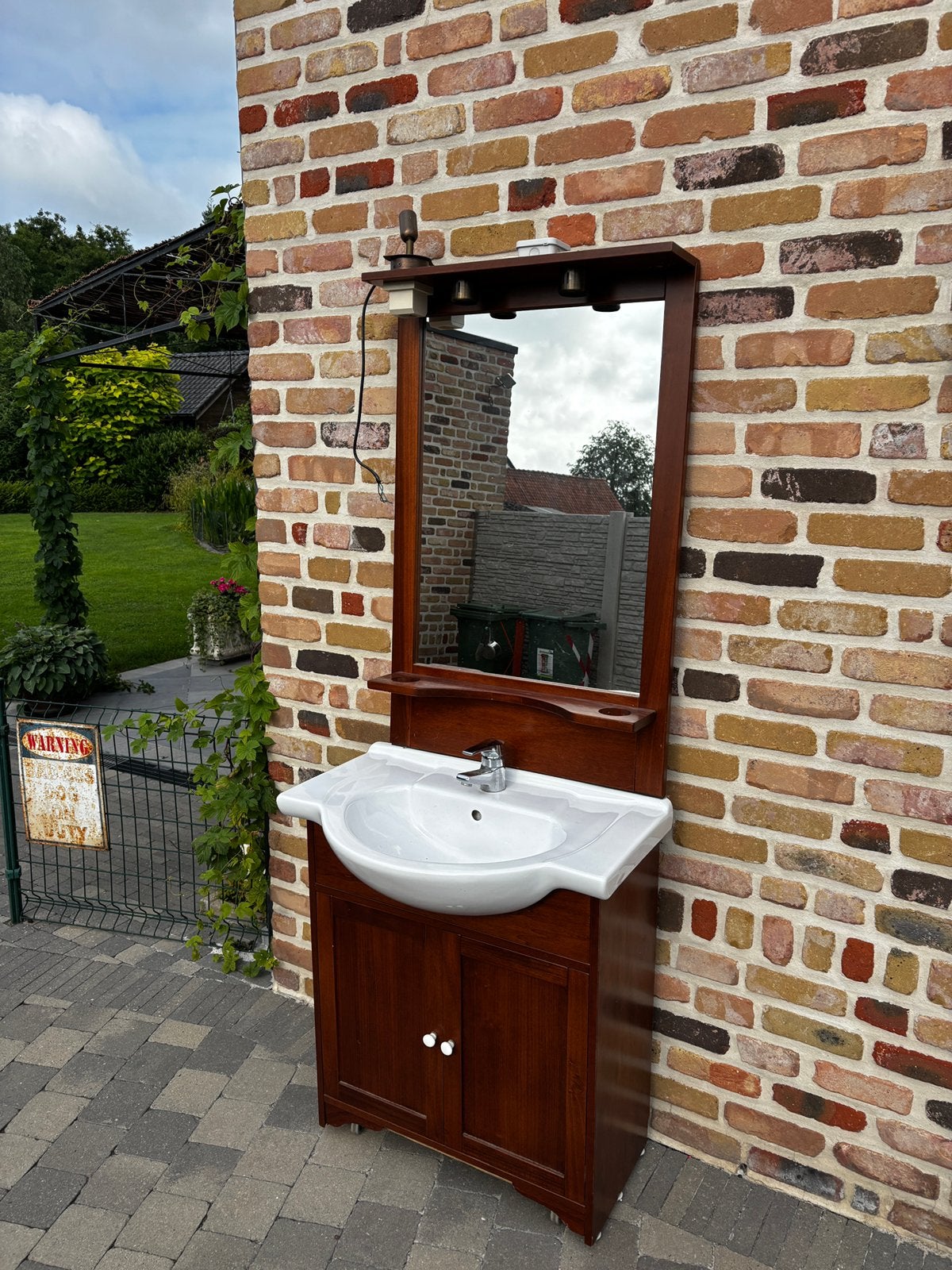 Meuble de salle de bain avec miroir et robinet Grohe, Maison & Meubles, Enlèvement, Utilisé, Autres types
