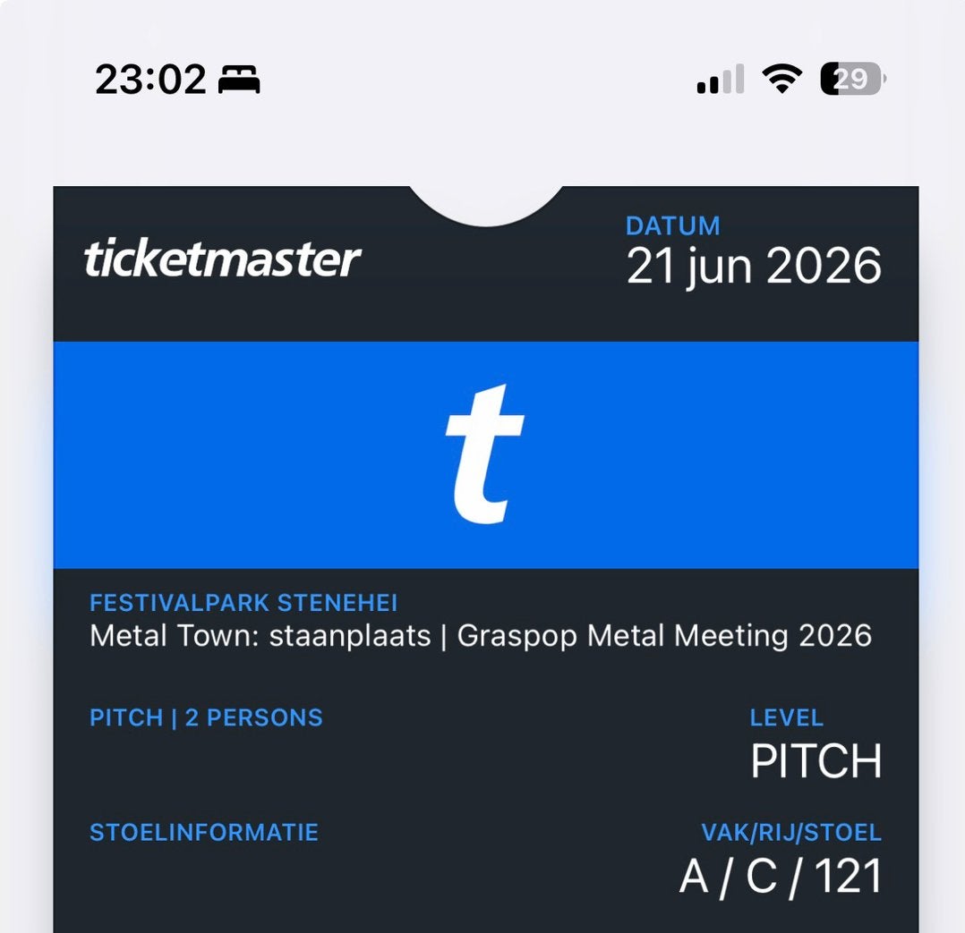 Metal town pitch 2 pers Graspop GMM 2026, Tickets & Billets, Événements & Festivals, Deux personnes, Plusieurs jours
