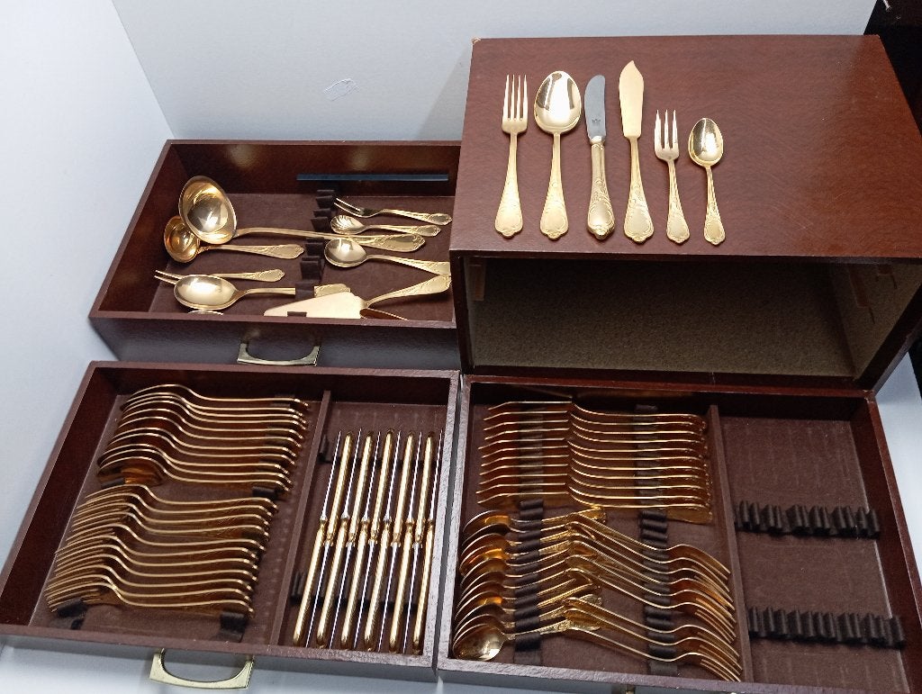 BESTEK SOLINGEN 23/24 KARAAT VERGULD 80 DELIG, Antiek en Kunst, Ophalen of Verzenden