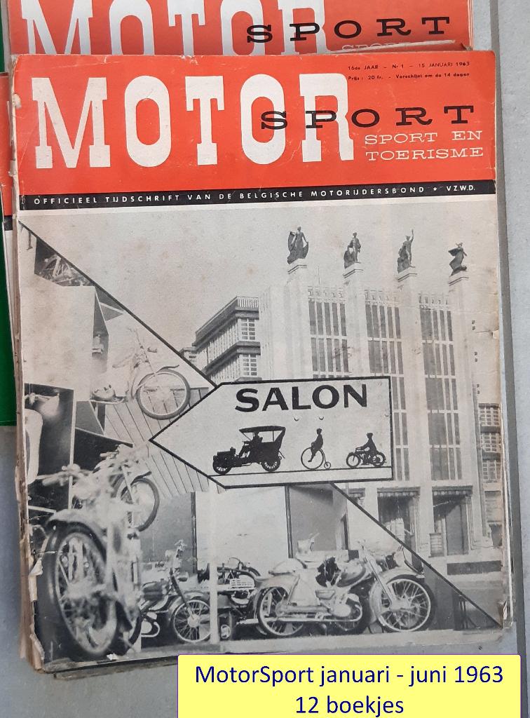 magazine moto : MotorSport 1963 janvier-juin = 12 brochures, Enlèvement ou Envoi, 1960 à 1980, Journal ou Magazine
