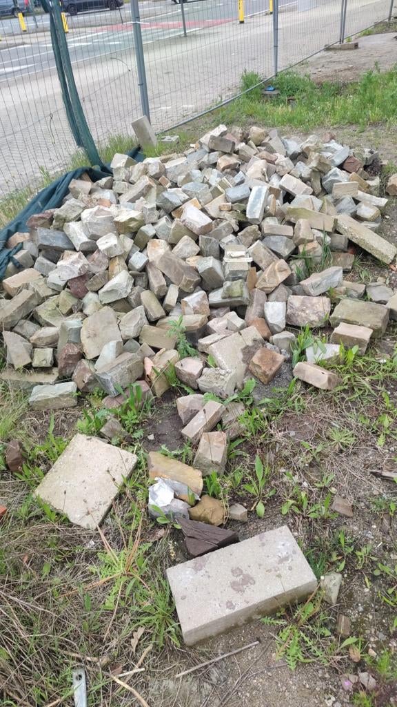 Kasseien, Tuin en Terras, Grind, Keien en Split, Gebruikt, Ophalen