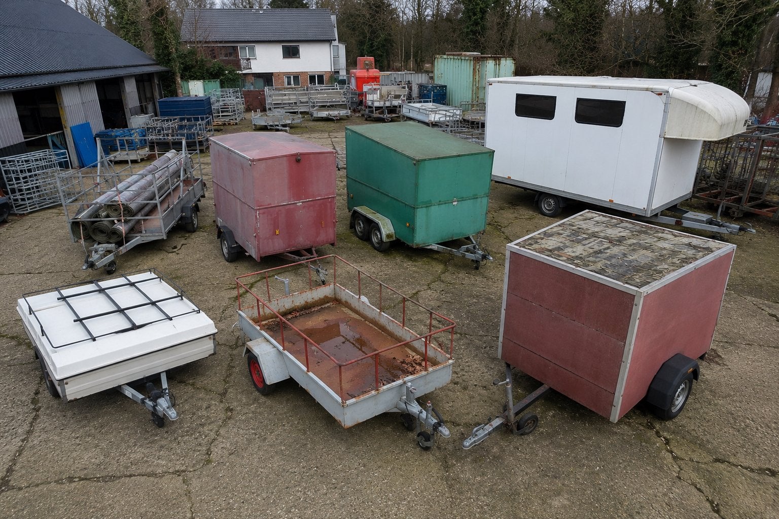 Lot de 9 remorques, Autos : Divers, Remorques, Utilisé, Enlèvement