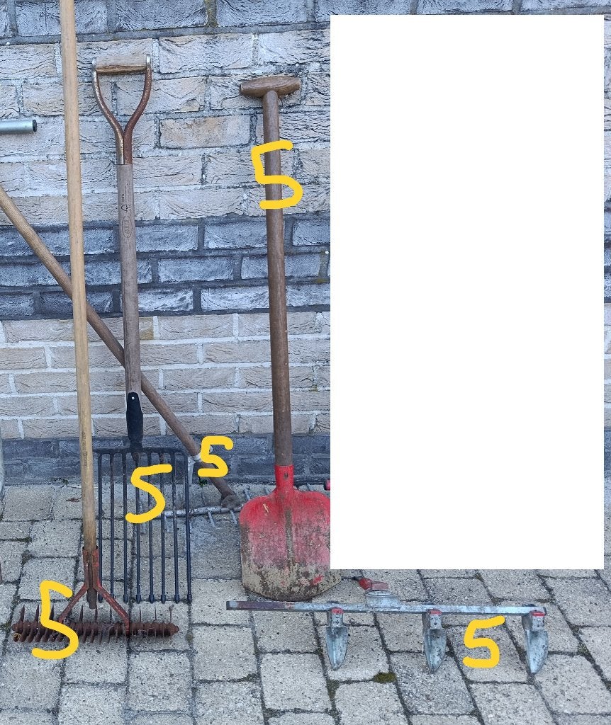 Tuingereedschap, Ophalen, Gebruikt