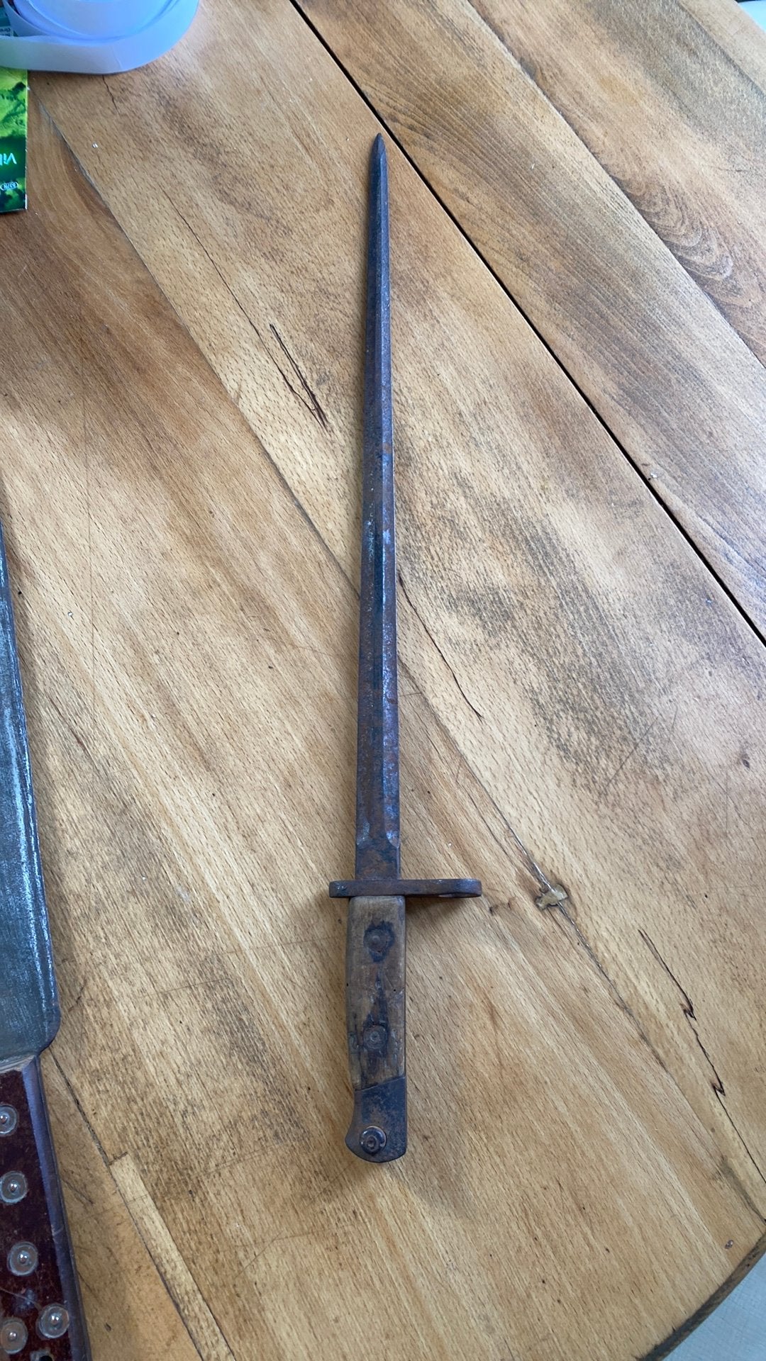 Baionnette belge mdl 16 mauser M1889, Collections, Enlèvement ou Envoi