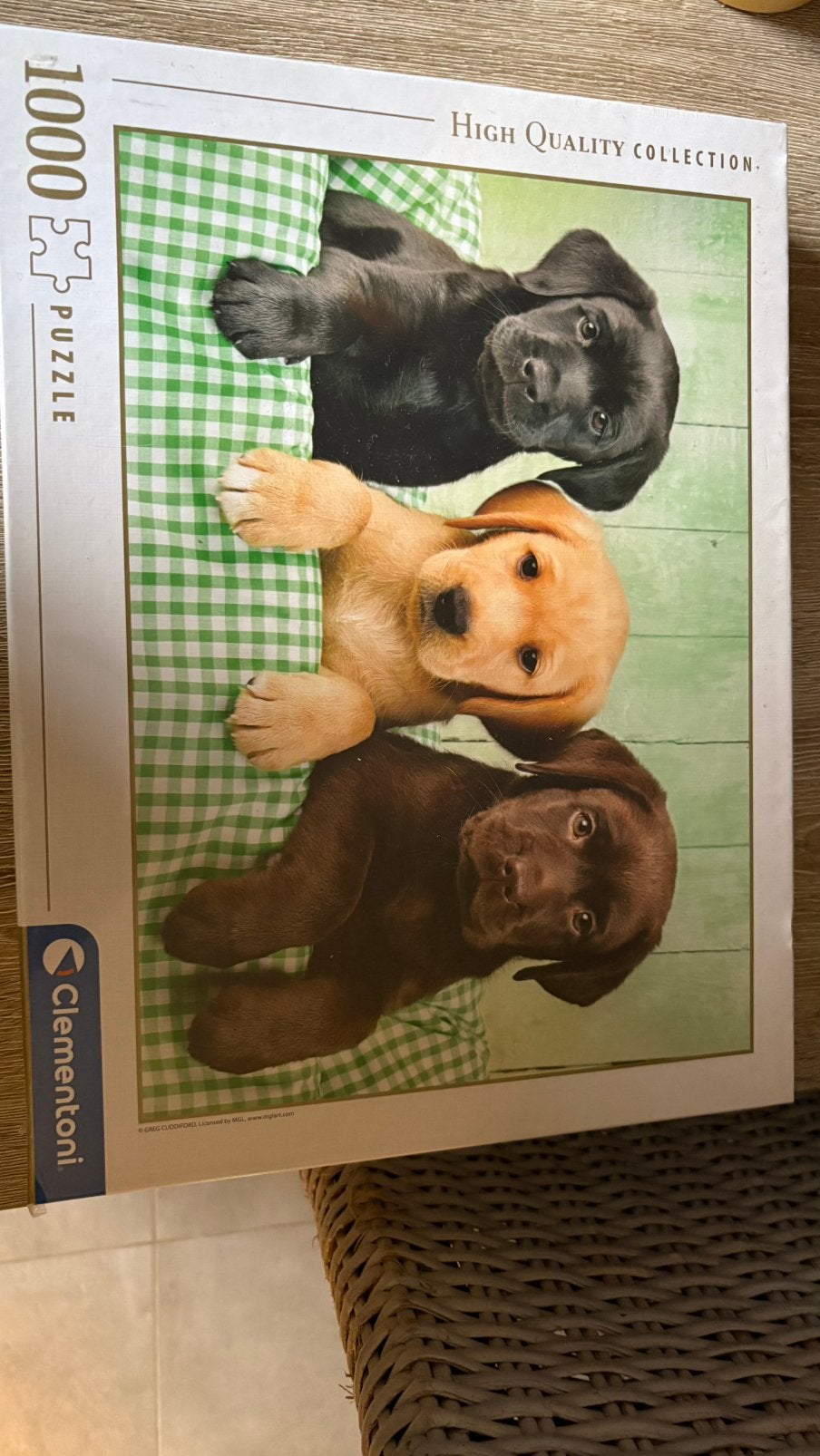 puzzel 1000 stukjes labrodors  ravensburger, Hobby en Vrije tijd, Ophalen of Verzenden, 500 t/m 1500 stukjes, Nieuw, Legpuzzel