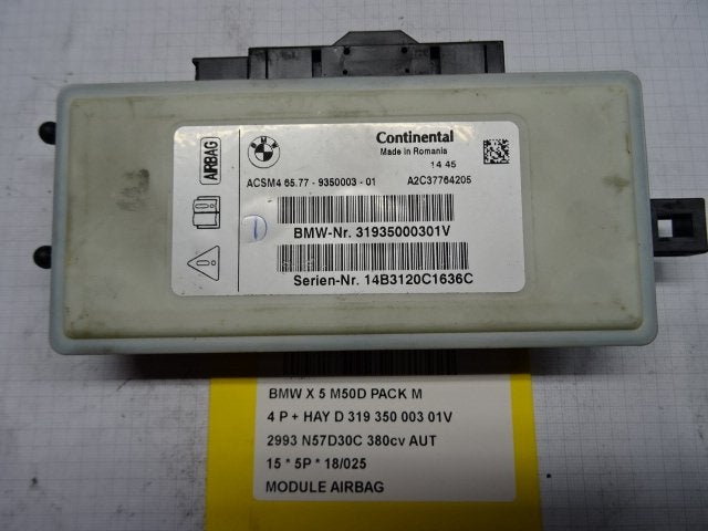 COMPUTER AIRBAG BMW X5 (F15) (01-2013/07-2018) (31935000301), Gebruikt, BMW, Petuelring 130
80809  München, DE, Bayerische Motoren Werke AG
