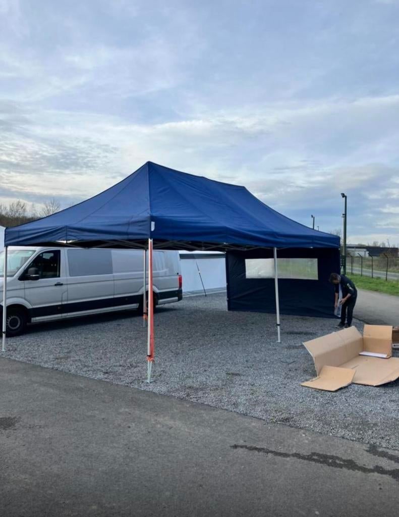 Tente 4X8, Ophalen, Opvouwbaar, Zo goed als nieuw, 4 tot 6 meter