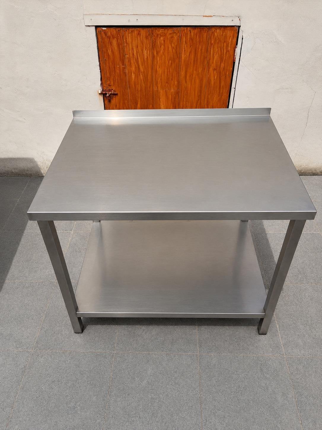 Table inox, Maison & Meubles, Tables | Tables d'appoint, Enlèvement, Comme neuf