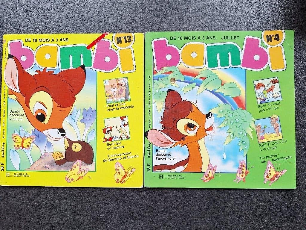 2 livres: Bambi - n4 et n13 - de 18mois à 3 ans, Ophalen, Gelezen, Hachette, 1 tot 2 jaar