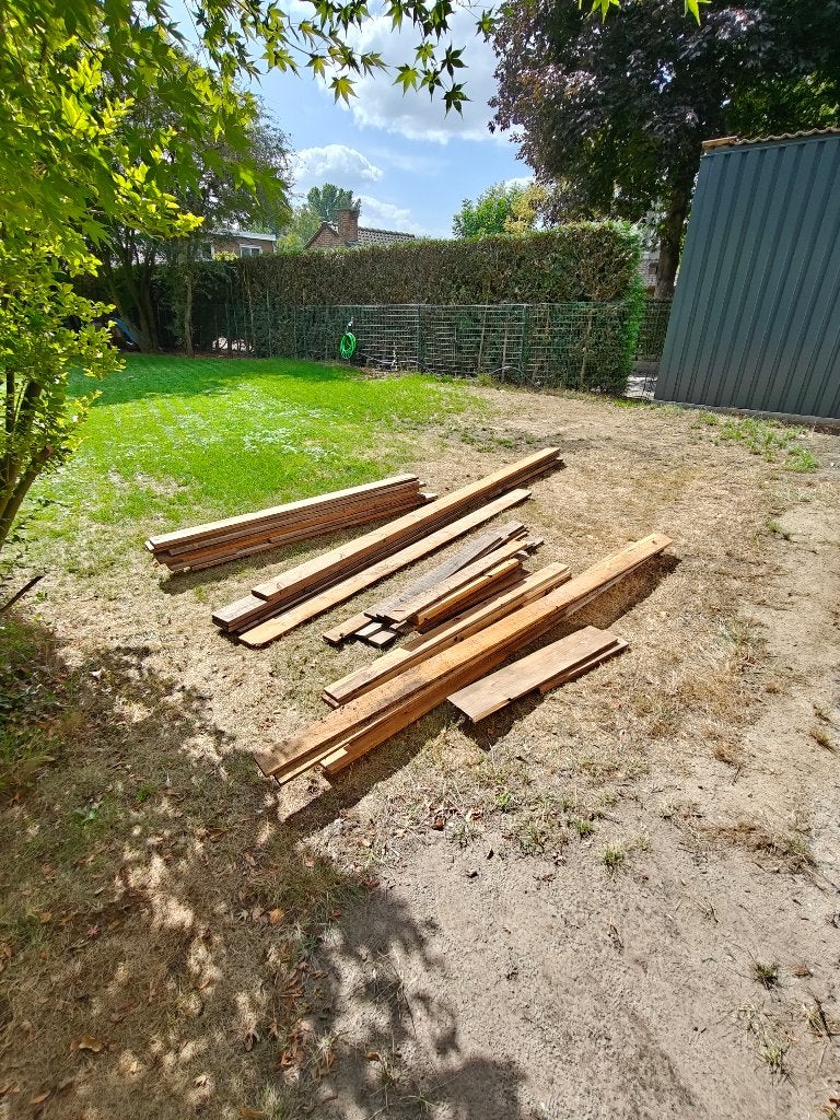 Timmerhout 100x20mm en 150x30mm verschillende lengtes, Bricolage & Construction, Bois & Planches, Enlèvement, Utilisé, Pin, Planche