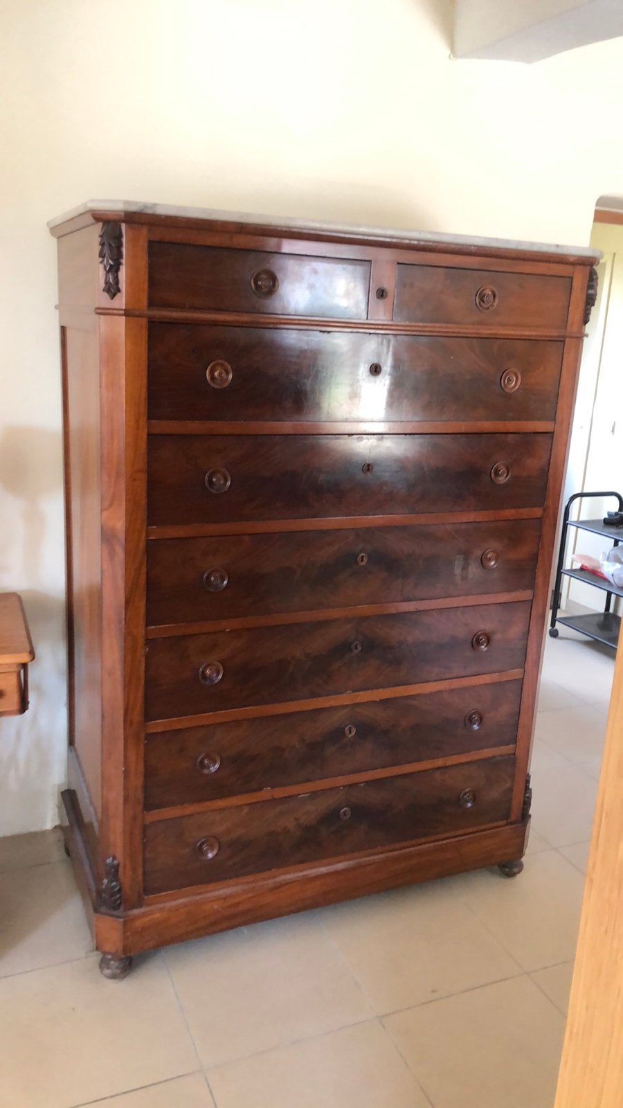 Armoire à tiroirs antiques début 1900