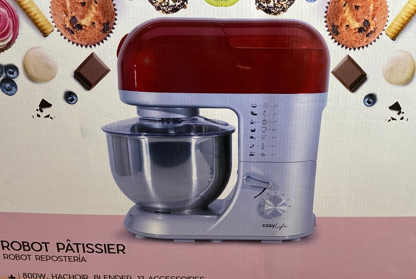 Robot Patissier keukenrobot, 4 litres ou plus, Enlèvement ou Envoi, Comme neuf, 3 vitesses ou plus