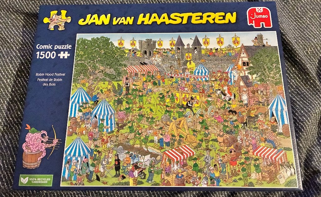 Jan van haasteren robin hood festival, Ophalen, 500 t/m 1500 stukjes, Zo goed als nieuw, Legpuzzel