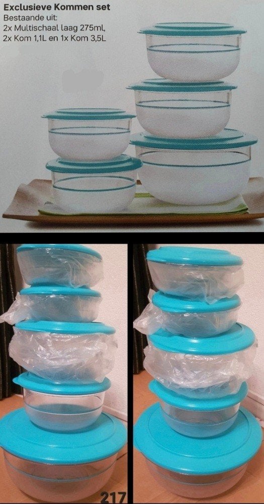 Tupperware ExclusiefSerie setten (zie omschrijving), Neuf, Enlèvement ou Envoi, Autres couleurs, Compatible lave-vaisselle