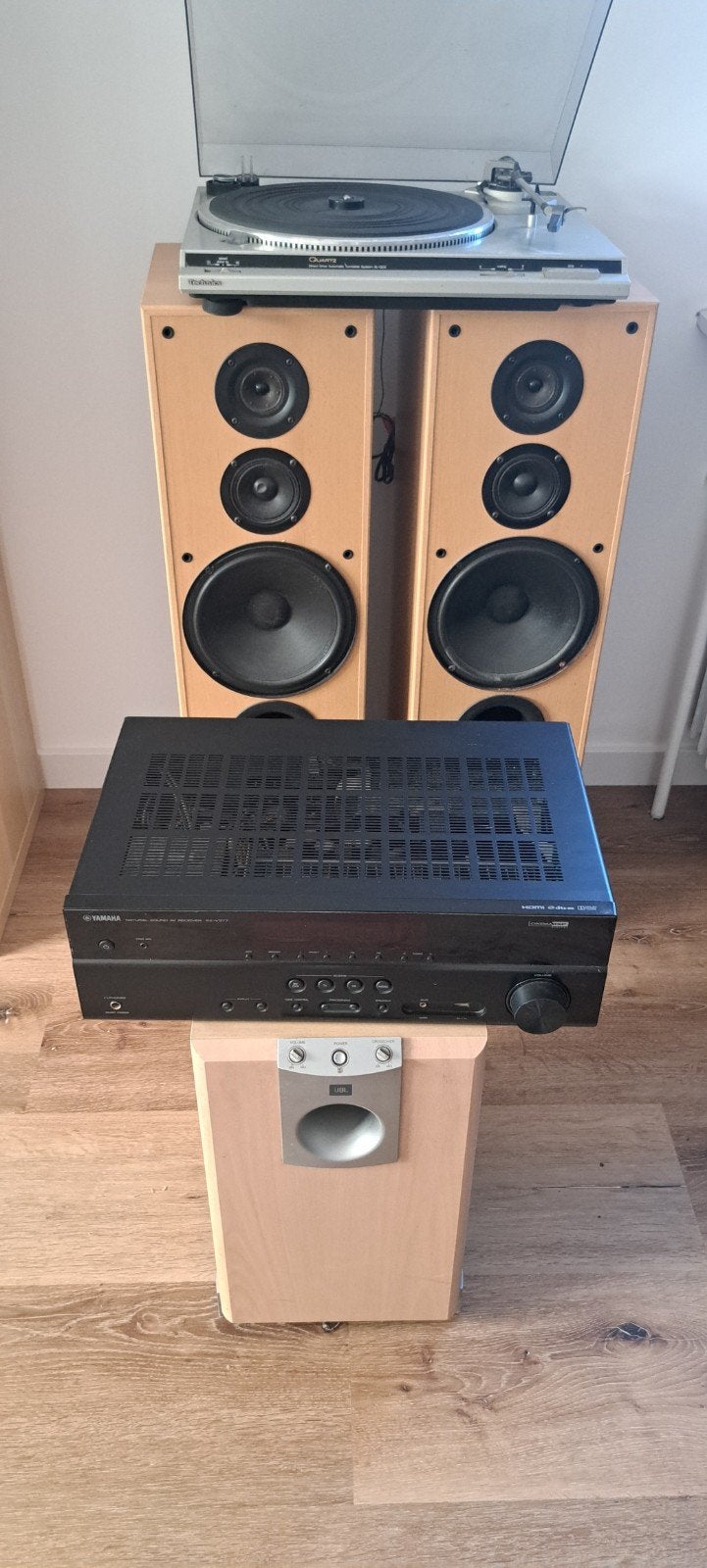 lot complet enceintes, sub, ampli, platine..., Ophalen