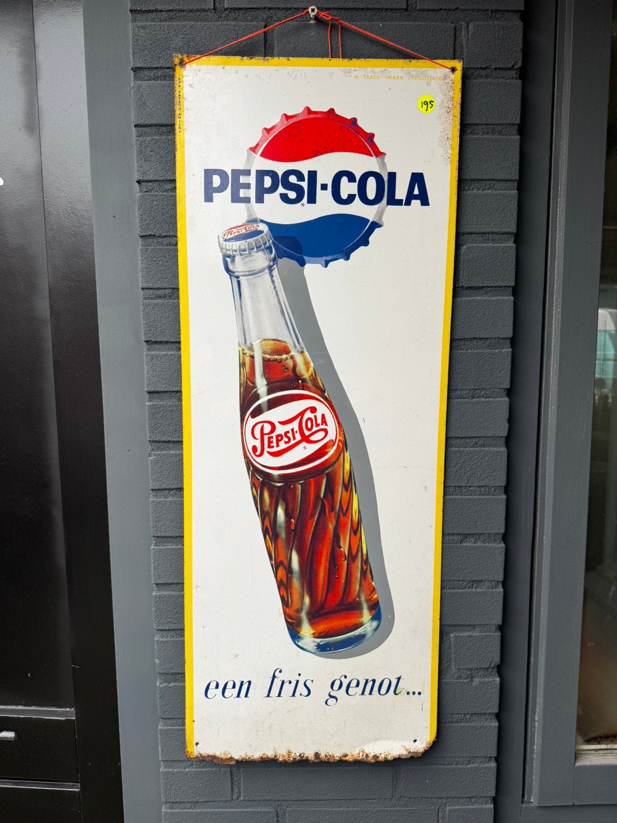 Pepsi-Cola oud reclamebord jaren 60, Reclamebord, Gebruikt, ., Ophalen of Verzenden