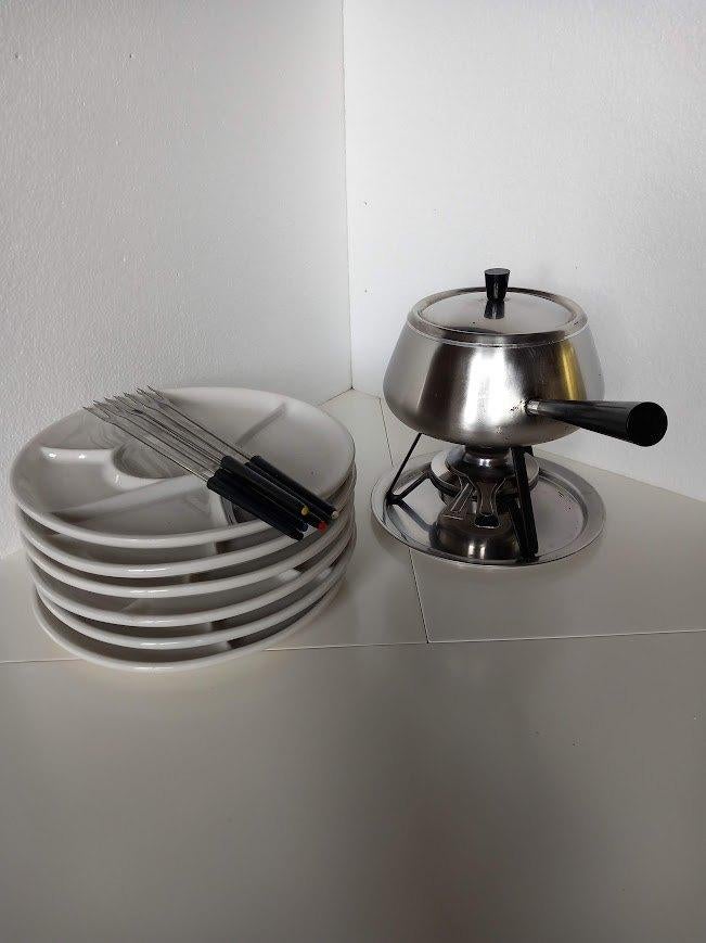 fondue-set, Huis en Inrichting, Keuken | Servies, Gebruikt, Bord(en), Ophalen