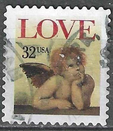 USA 1995 - Yvert 2335 V - Cupido - Love - 32 c. (ST), Verzenden, Gestempeld