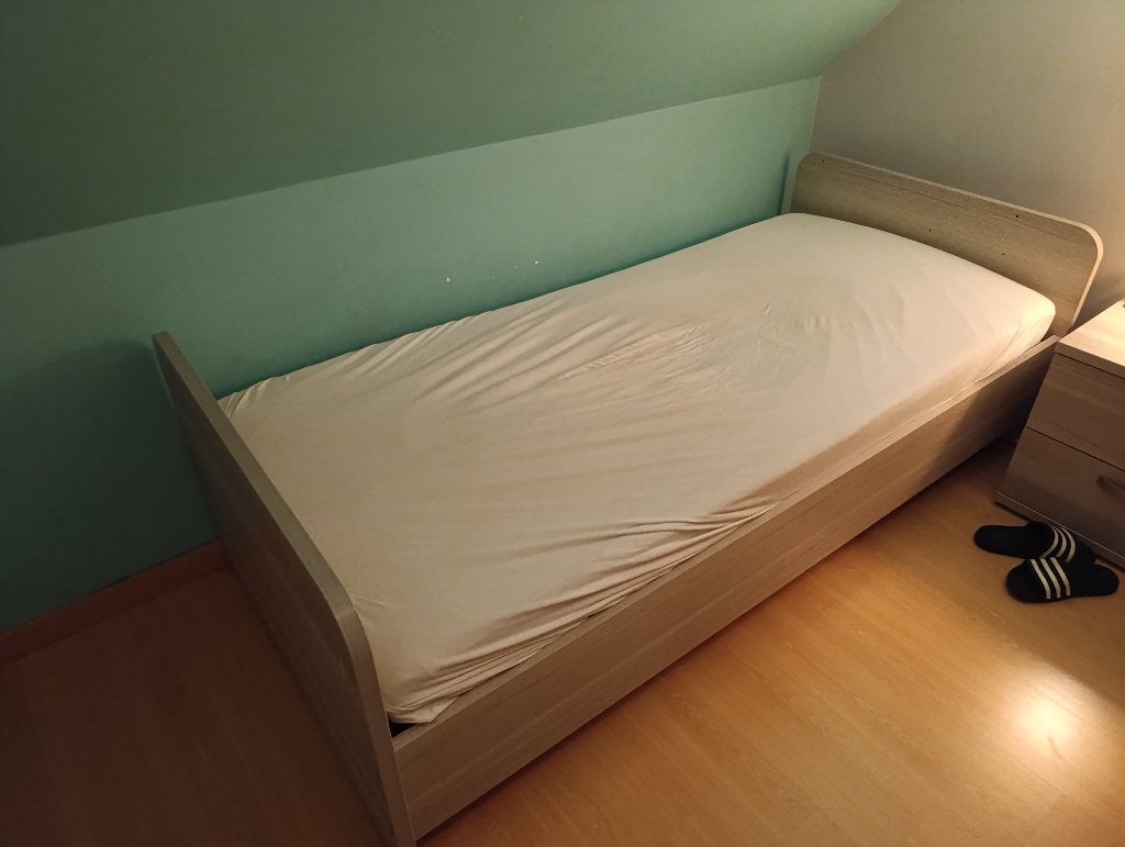 Eenpersoonsbed, Ophalen, Gebruikt, 90 cm, Eenpersoons