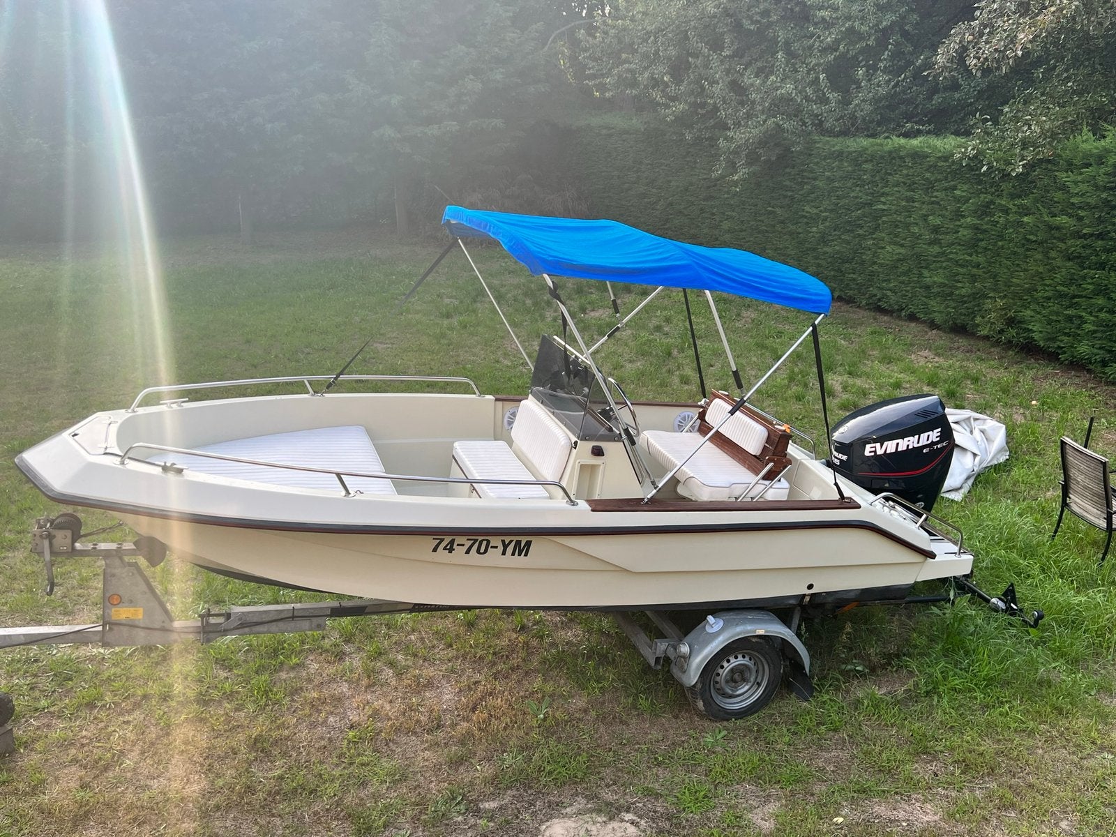 Elan 495 met snelle 115 pk Evinrude incl Trailer, Sports nautiques & Bateaux, Speedboat, Comme neuf, Enlèvement