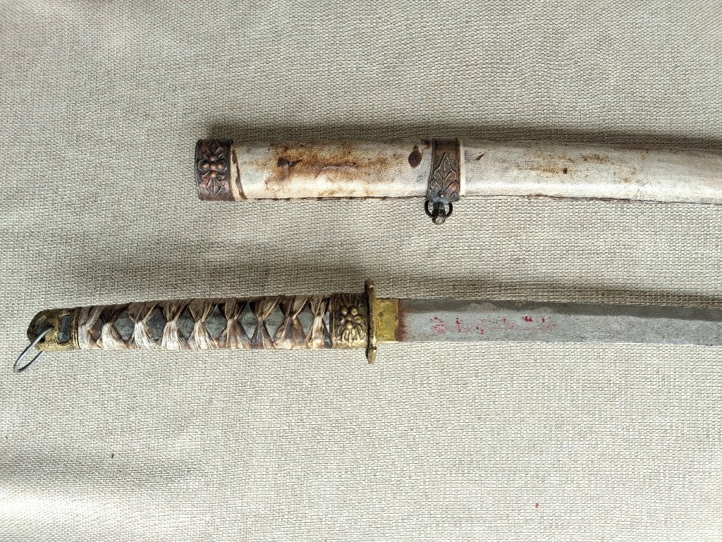 Réplique d'épée japonaise Gunto, Collections, Enlèvement ou Envoi, Armée de terre, Épée ou sabre