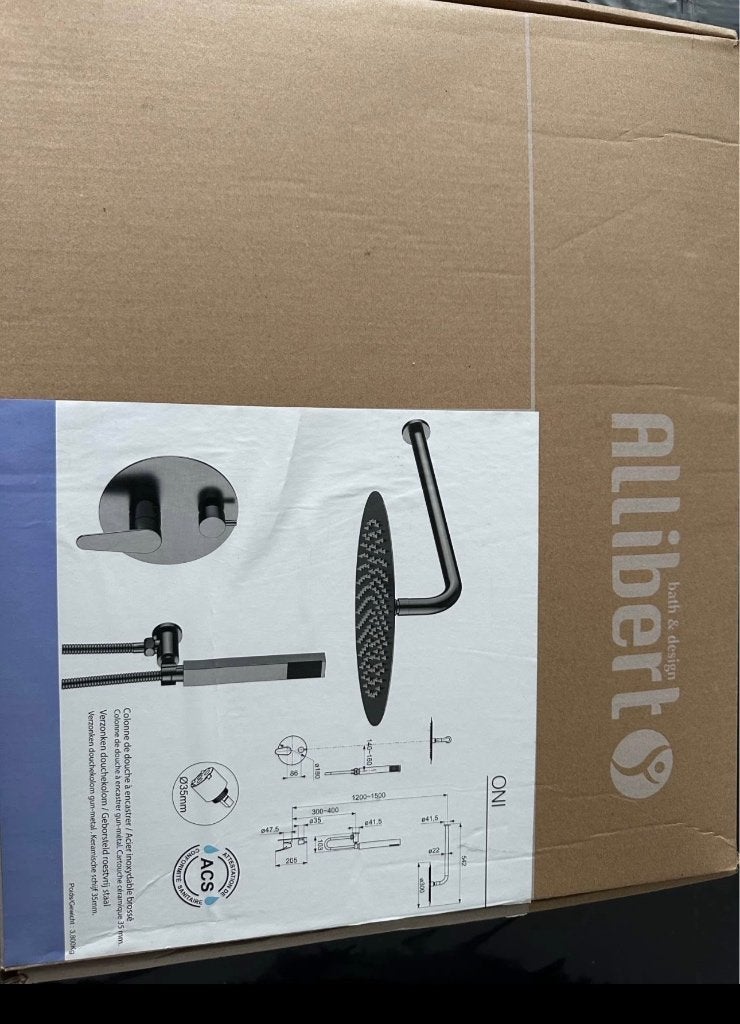 Ensemble de douche Alibert noir mat – Neuf, Maison & Meubles, Enlèvement, Neuf