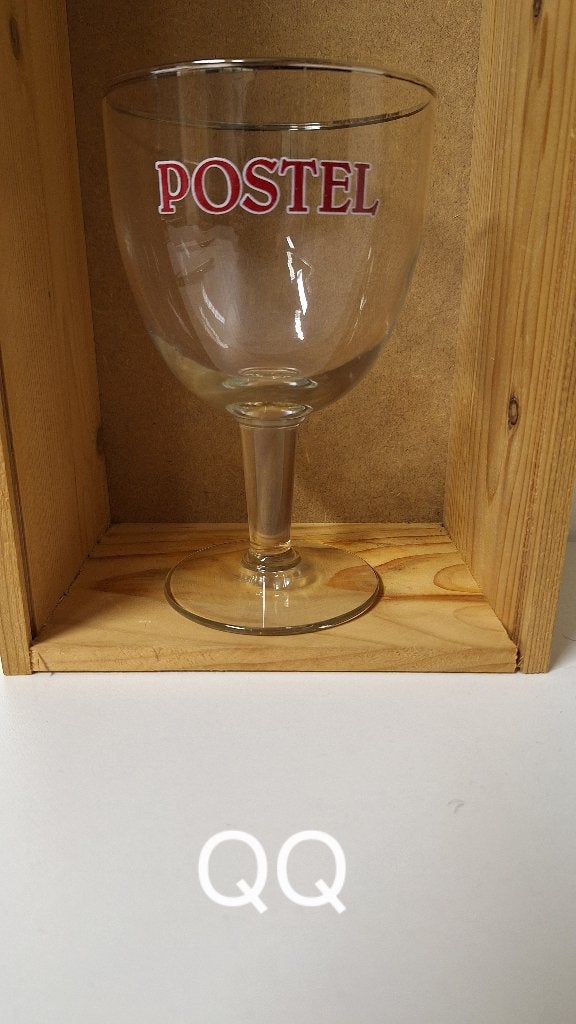 bierglas Postel (nr QQ), Ophalen, Gebruikt, Glas of Glazen, Overige merken