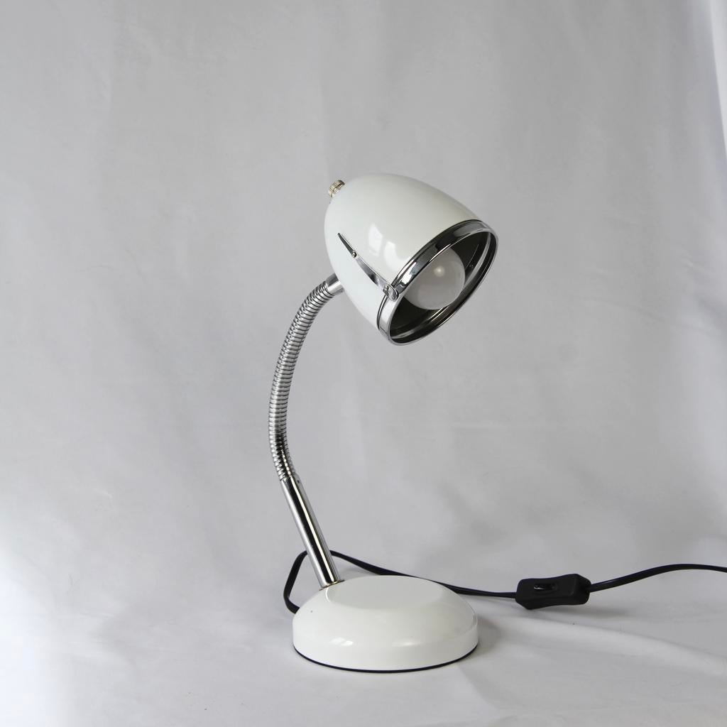 Vintage retro stijl eyeball lamp - Chrome gooseneck, Ophalen of Verzenden, Zo goed als nieuw