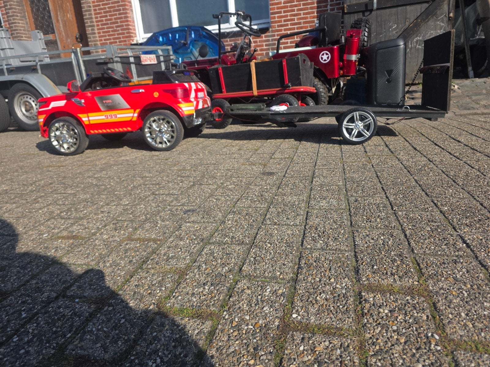 elektrische auto 12v en aanhangwagen