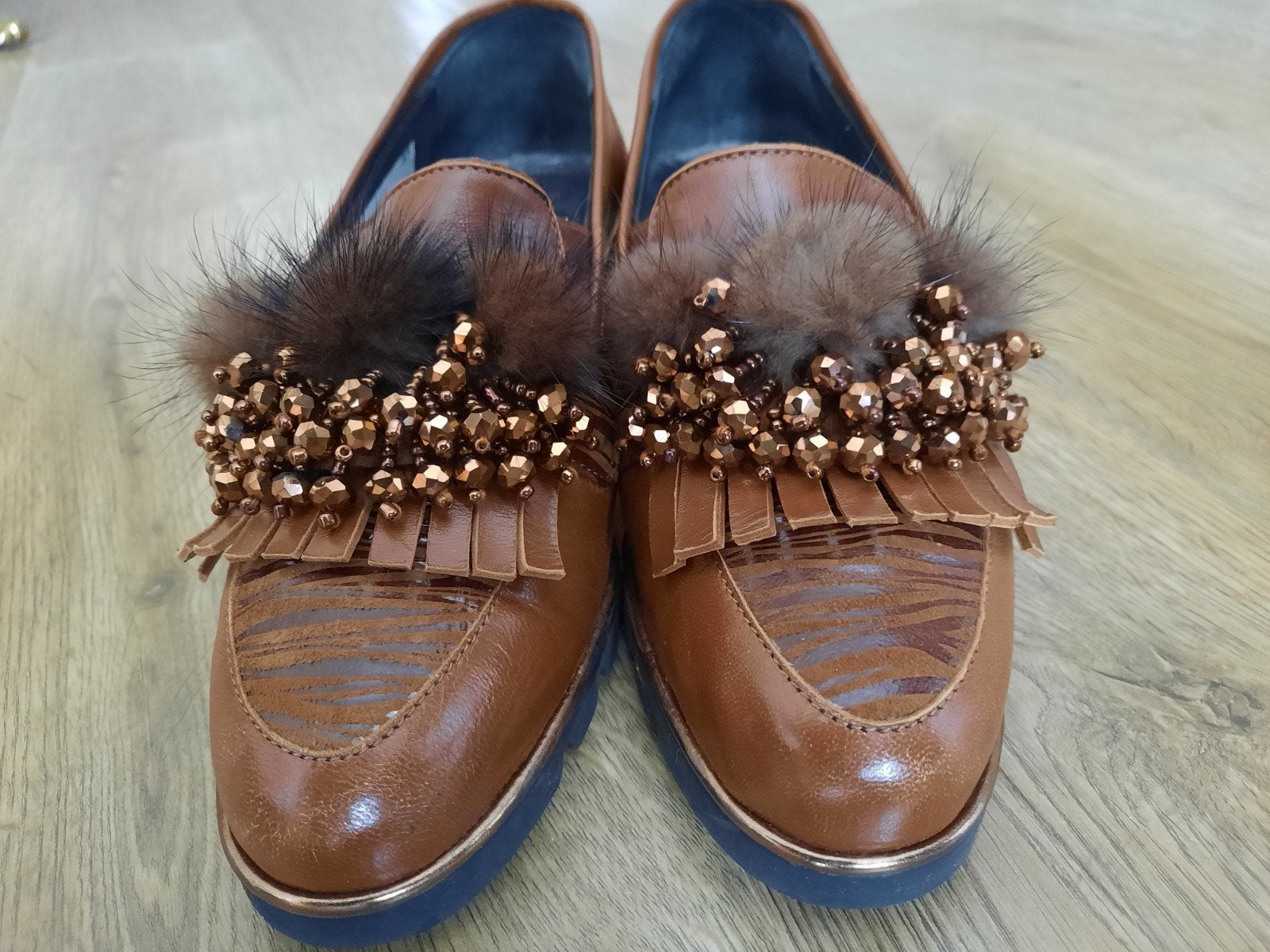prachtige luxe leren loafers/ wedges clair de lunetten, Kleding | Dames, Ophalen, Nieuw