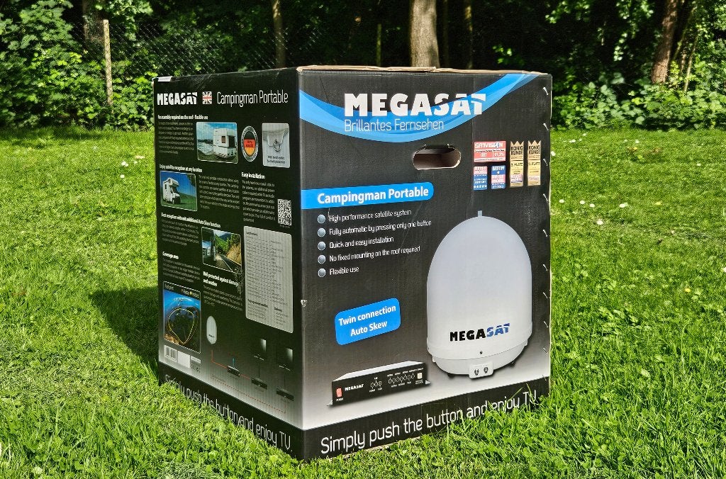 Megasat Campingman portable volautomatische satellietantenne, TV, Hi-fi & Vidéo, Antennes paroboliques, Enlèvement ou Envoi, Comme neuf