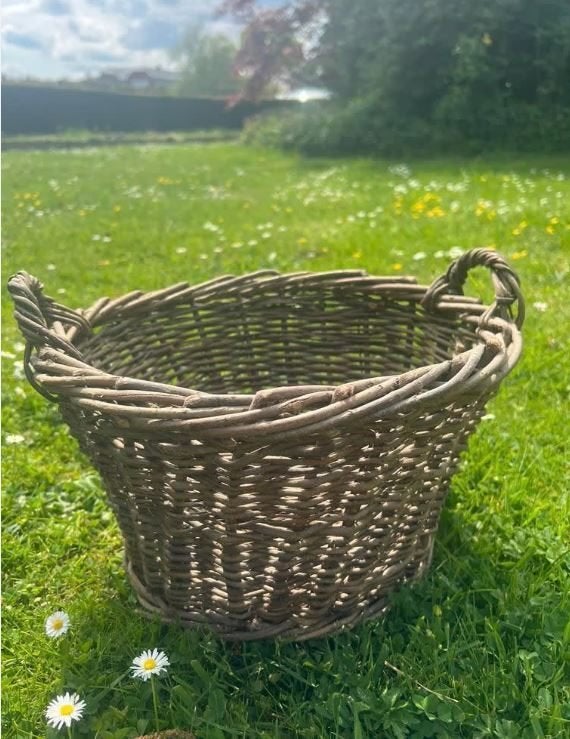 Joli panier osier - Fait main - Osier traditionnel, Huis en Inrichting, Mand, Rond, Ophalen of Verzenden, Zo goed als nieuw