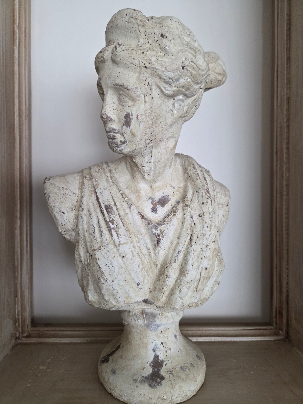 decoratieve buste Romeinse dame, Ophalen of Verzenden, Steen