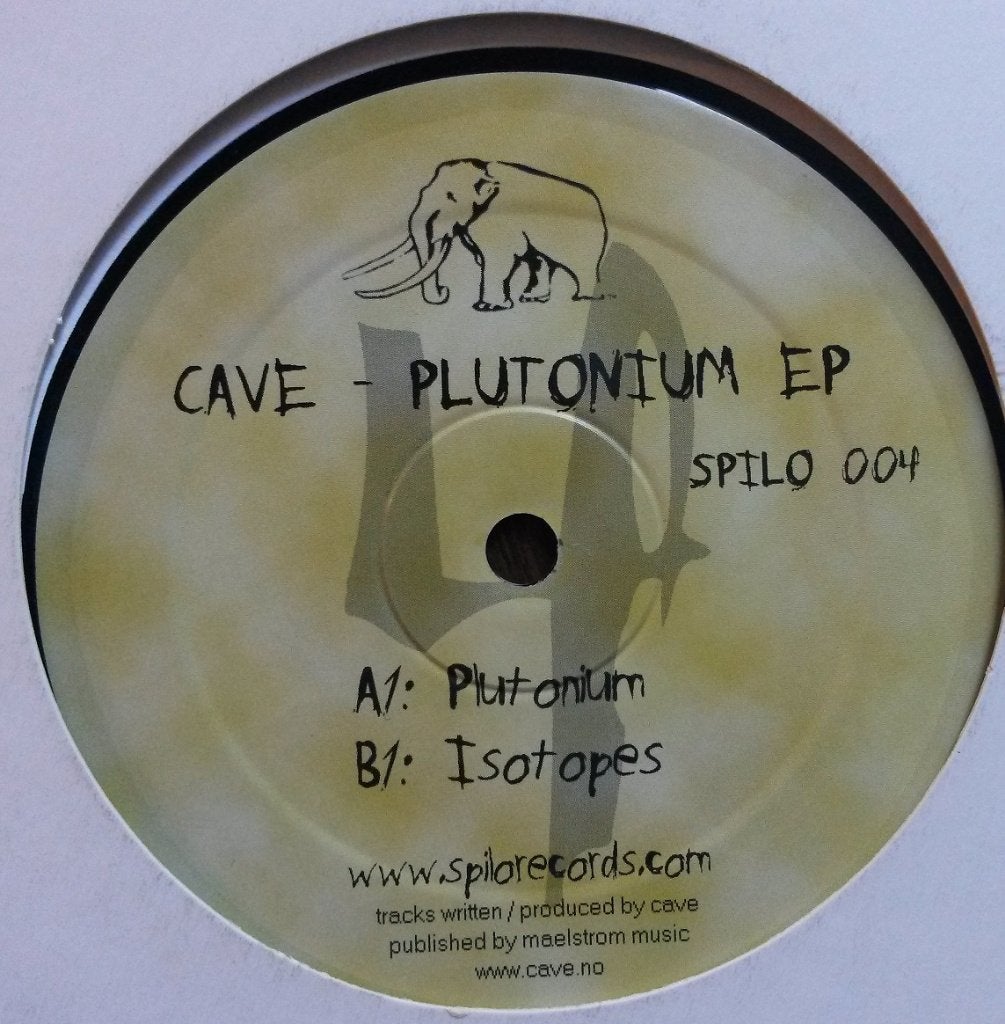 Vinyles 12" Techno : Cave - Plutonium, 12 pouces, Comme neuf, Techno, EP