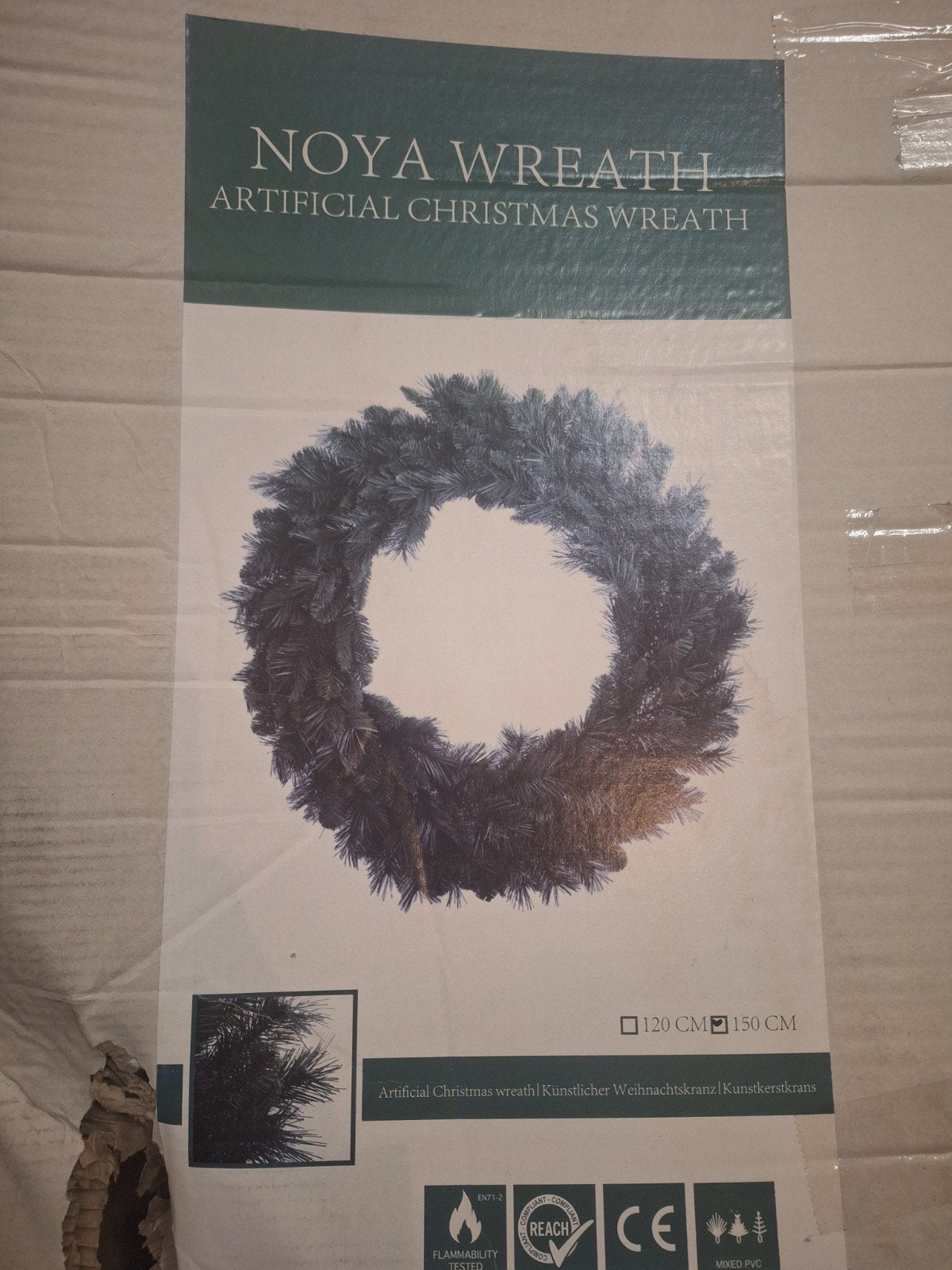 Grote Kunstkerstkransen (150 cm), Ophalen, Nieuw