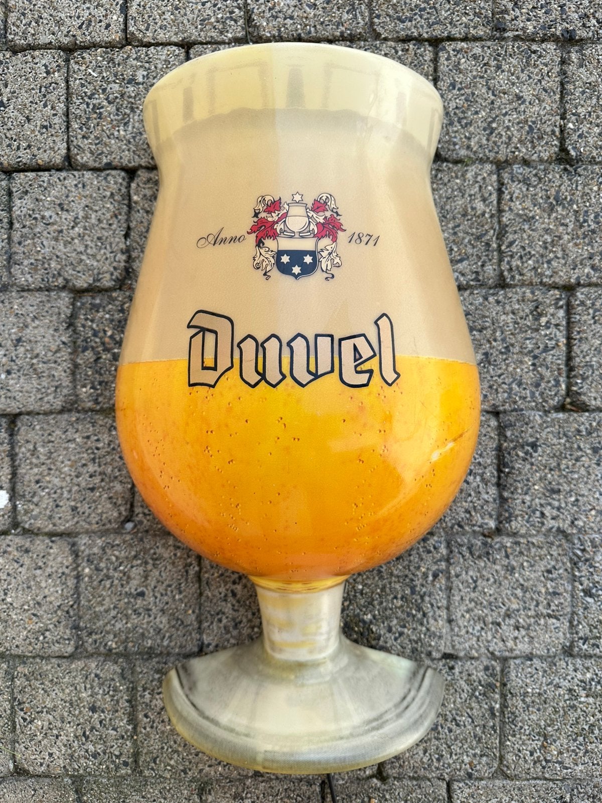 Duvel verlichting, Verzamelen, Biermerken, Zo goed als nieuw, Reclamebord, Plaat of Schild, Duvel, Ophalen