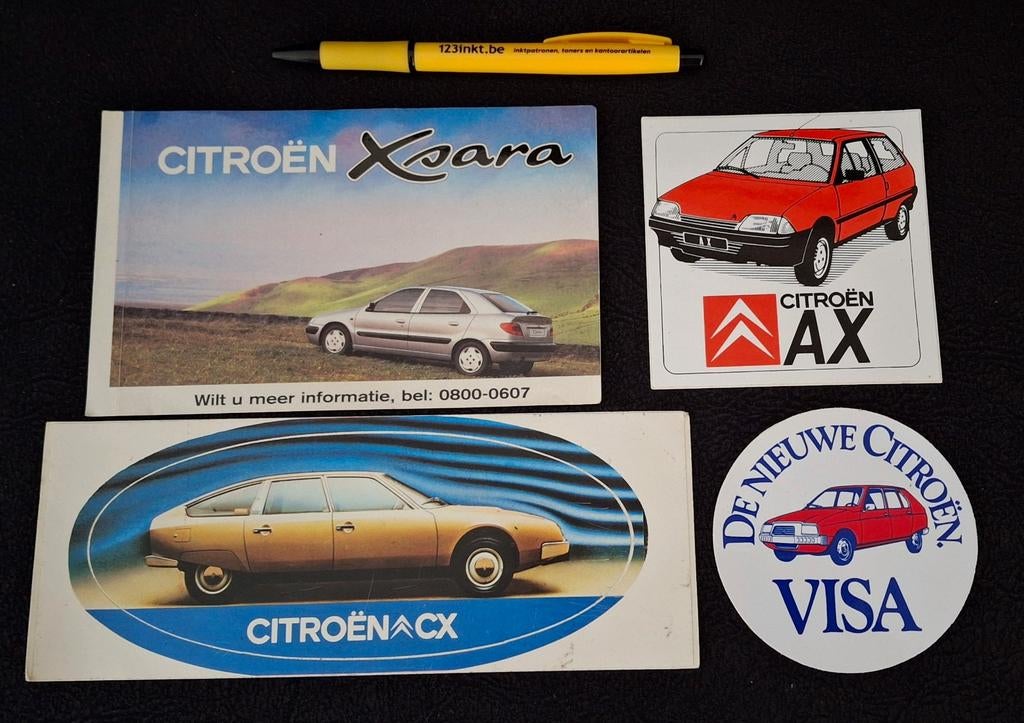 Lot d'autocollants de marque de voiture Citroën Visa AX Xsar, Enlèvement ou Envoi, Comme neuf, Voiture ou Moto