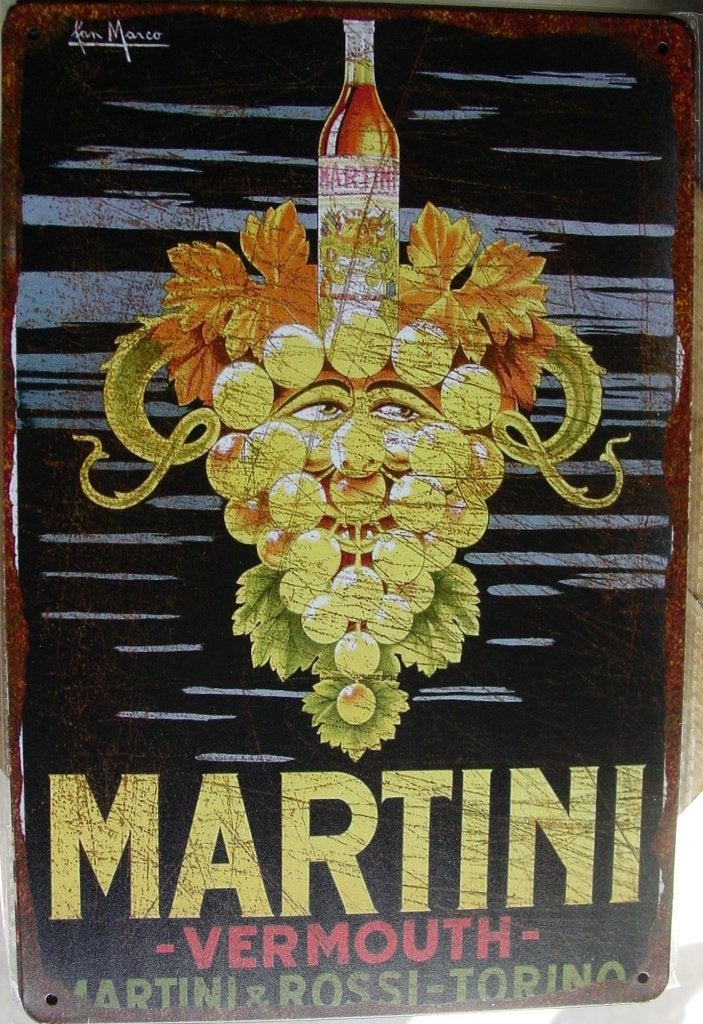 MARTINI VERMOUTH REKLAME METAAL, Verzamelen, Ophalen of Verzenden