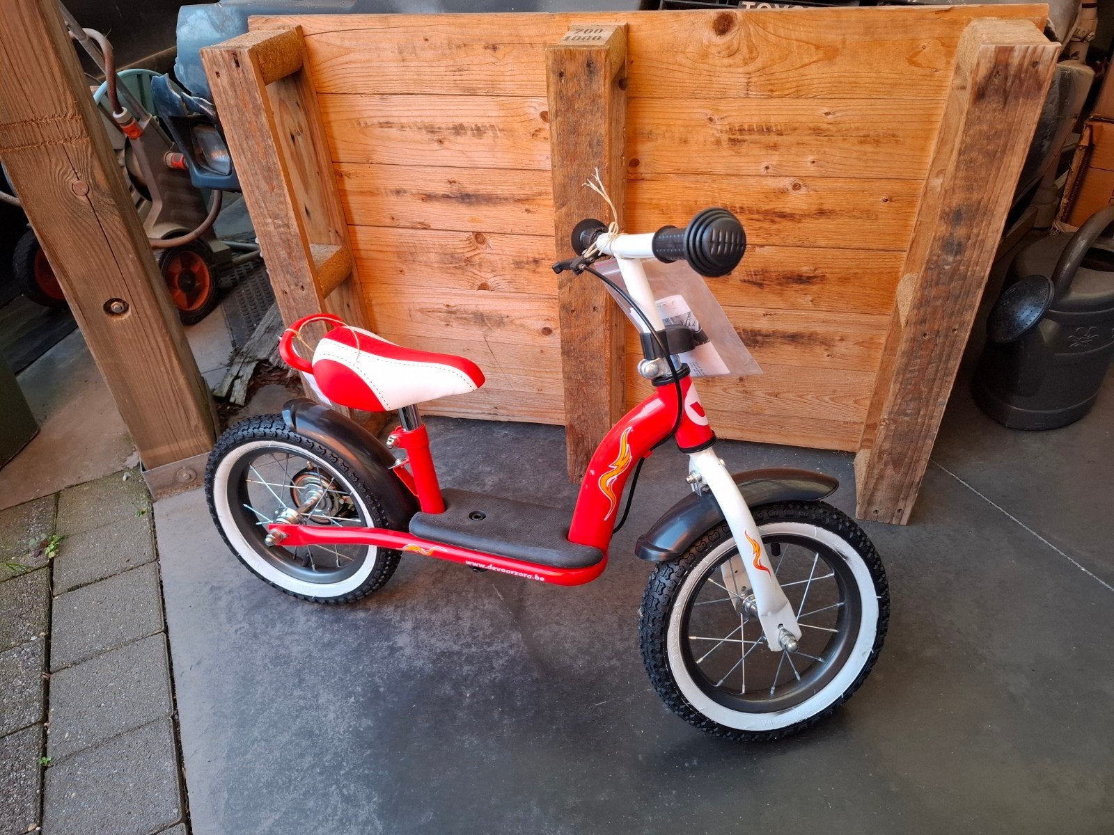 Loopfiets met luchtbanden, Ophalen, Loopfiets