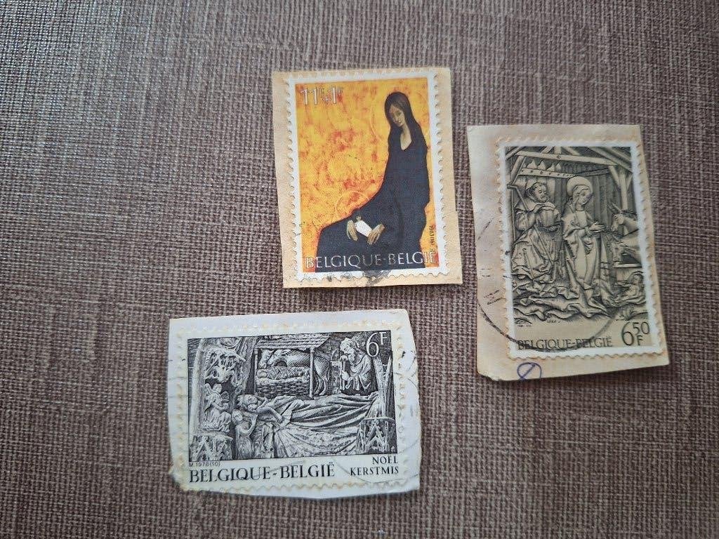 Timbres belges thème de Noël, Enlèvement ou Envoi, Affranchi, Noël