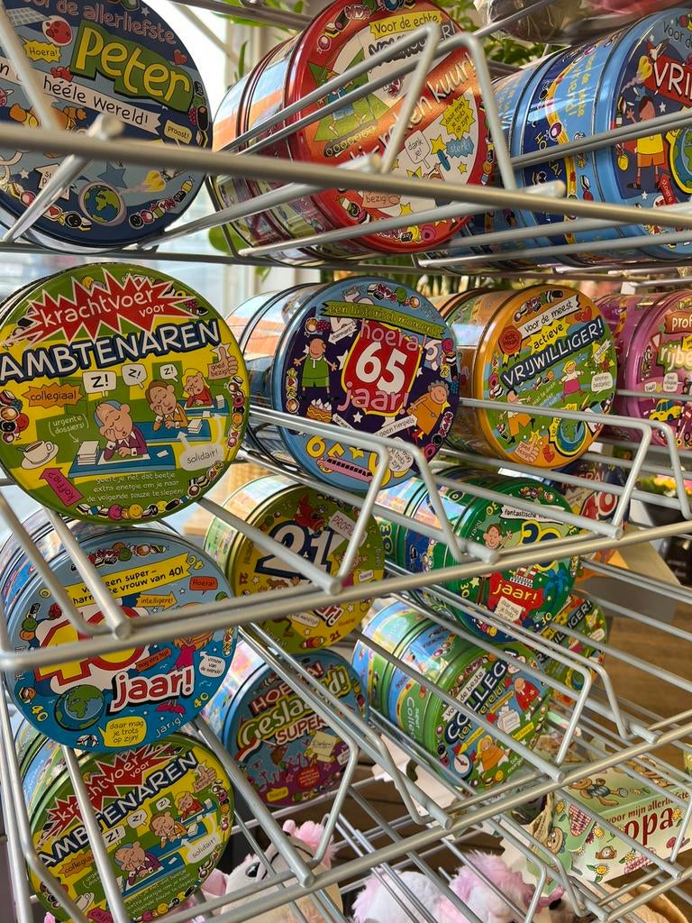 Doosjes met verschillende teksten + staander, Ophalen, Nieuw