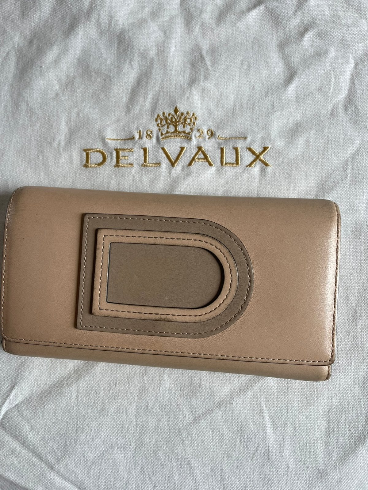 Portefeuille Delvaux, Bijoux, Sacs & Beauté, Enlèvement ou Envoi, Utilisé, Autres couleurs, Cuir